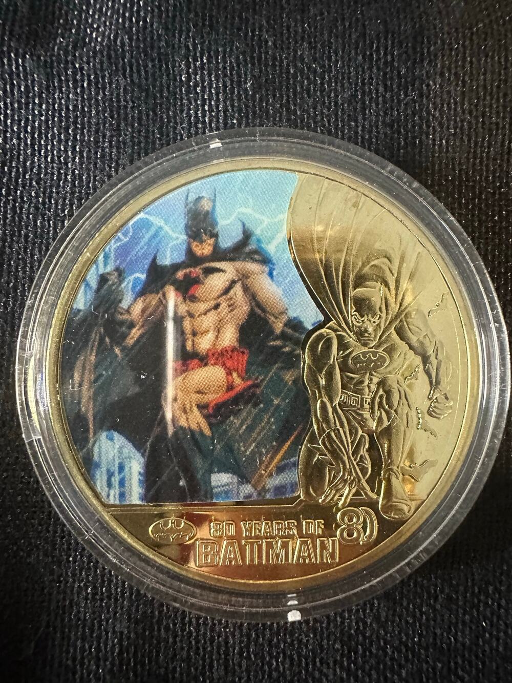 Batman 80 Years Anniversary Gold Colorized Collectible Coin DC Comics